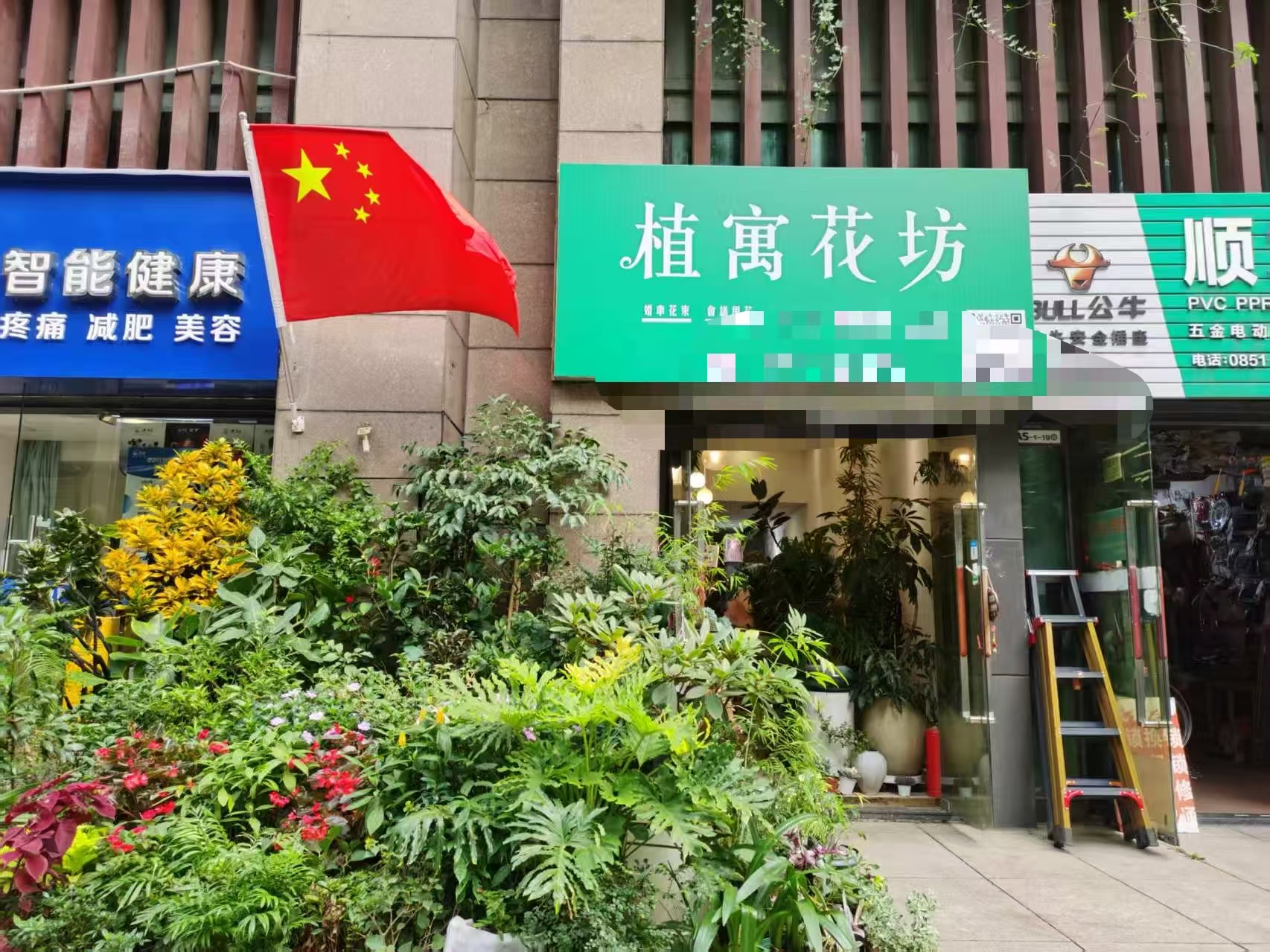 观山湖会展南路临街55平盈利花店转让...